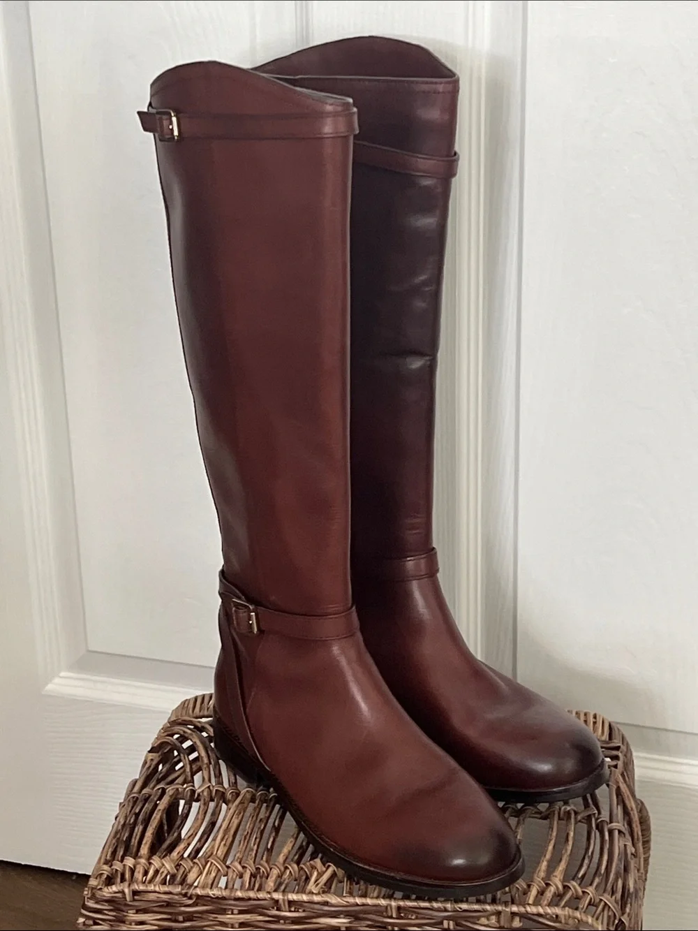 ANTONIO MELANI Brown Over-the-Knee Leather Boots